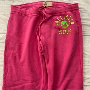 Pink hollister sweatpants